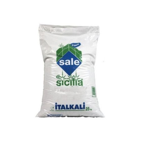Italkali Sale di Sicilia Alimentare Fino Kg 25 - Salgemma Naturale in cristalli purissimi