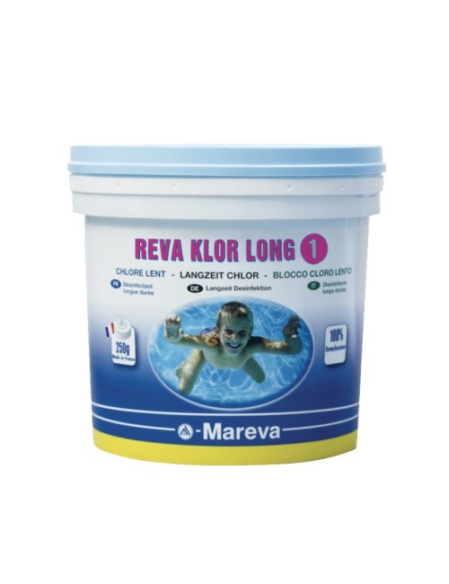 Cloro in Pastiglie 50 kg - Mareva Reva Klor Long 1 Kit 50 kg - Tricloro Concentrato 100% in pastiglie da 250g