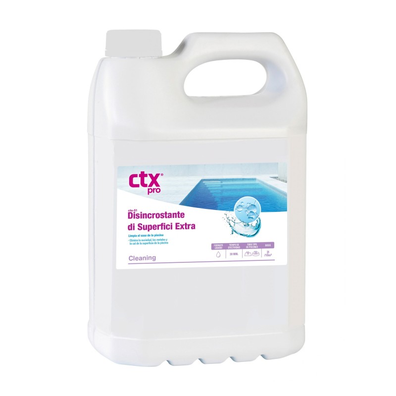 CTX-51 Disincrostante Liquido 5 lt - Detergente Anti-Calcare per le Superfici delle Piscine