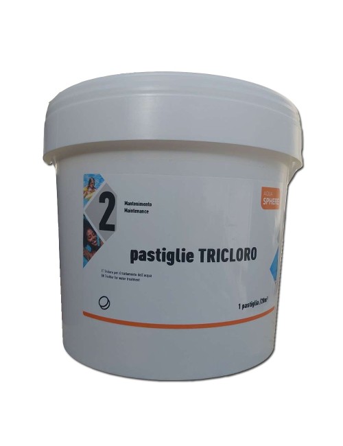 Cloro in Pastiglie 10 kg -Tricloro in pastiglie Aqua Sphere - Secchio da 10 kg