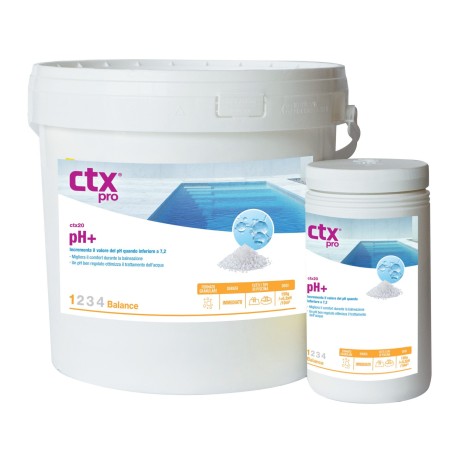 CTX-20 pH+ 6 kg, correttore granulare per aumentare il valore del pH in piscina