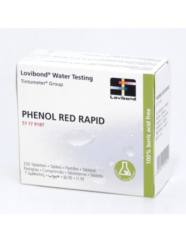 Phenol Red Rapid Lovibond - 250 pastiglie reagenti per analisi pH con tester manuale piscina