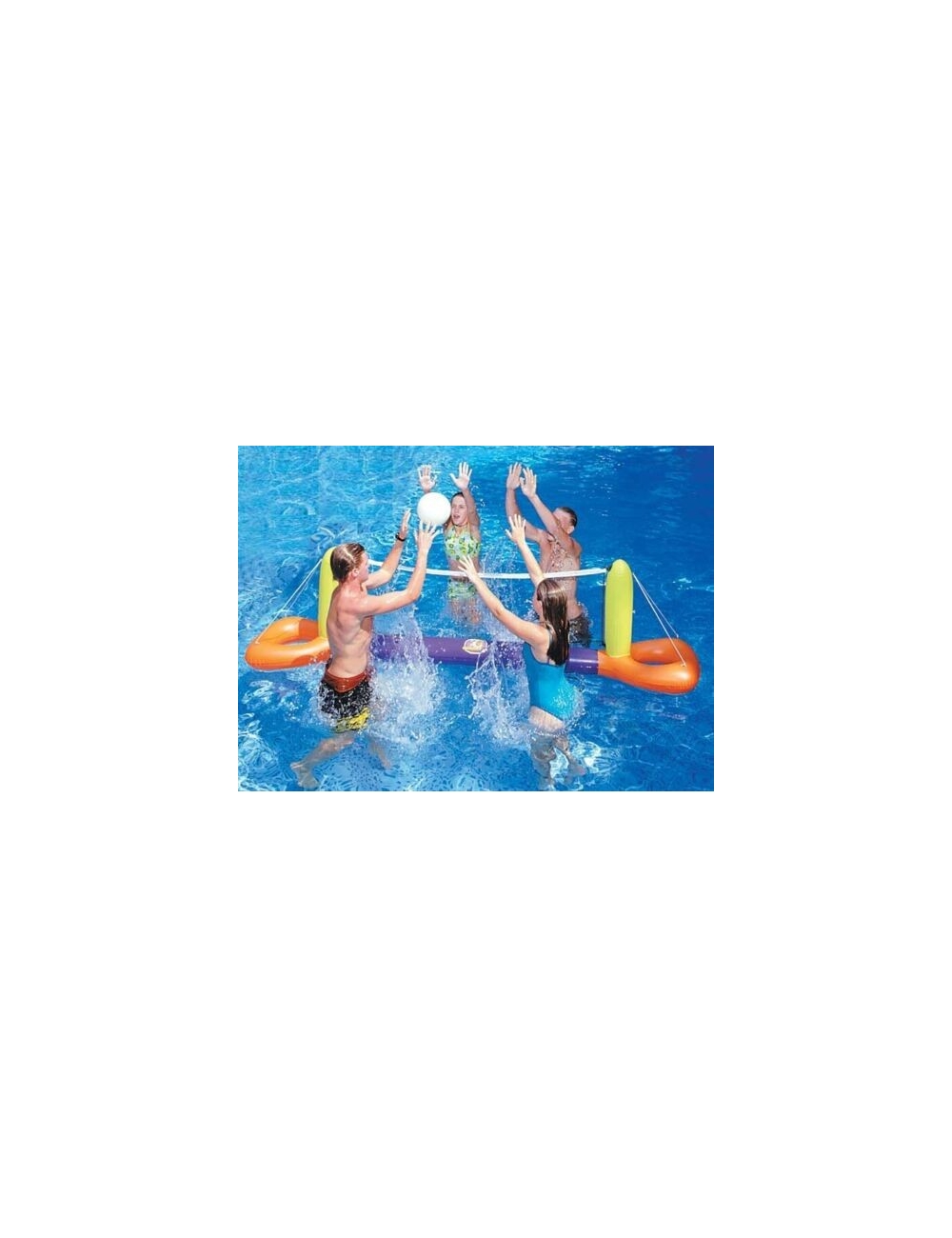 Swimline Splash Volleyball 300x65 cm - Impianto Volley Gonfiabile Galleggiante - Palla e Rete Incluse