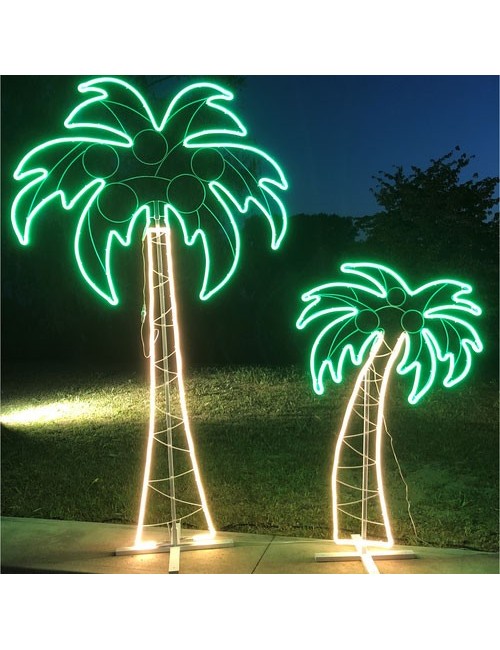 Lotti Palma SMD Neon bifacciale 24V LED Bianco Caldo&Verde - Decorazioni giardino