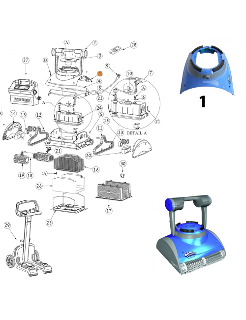 Dolphin Ricambi Accessori Robot Pulitore automatico Master M5