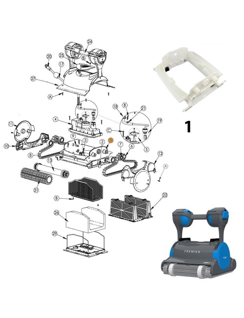 Dolphin Ricambi Accessori Robot Pulitore automatico PREMIER