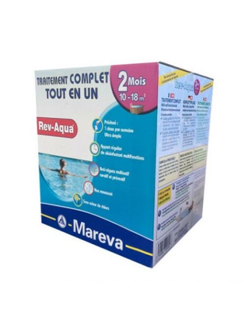 Mareva REV-AQUA - Trattamento completo 2 mesi - Piscine da 10000 a 18000 Litri