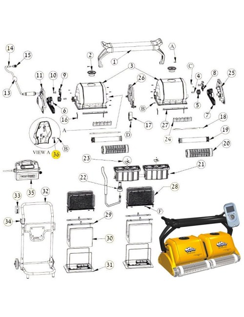 Dolphin Ricambi Accessori Robot Pulitore automatico 2x2 gyro