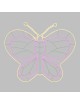 Lotti Farfalla Smd Neon Bifacciale Led Bianco Caldo e Rosa (8,50m) 24V 4m+97xh82cm con Base Stand - Decorazioni Giardino