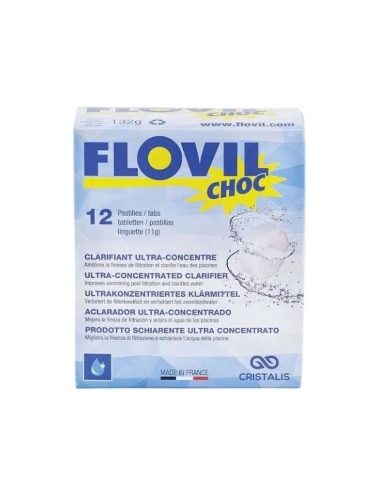 Waterline FLOVIL 12 Pastiglie da 11 g - Flocculante in pastiglie super concentrato