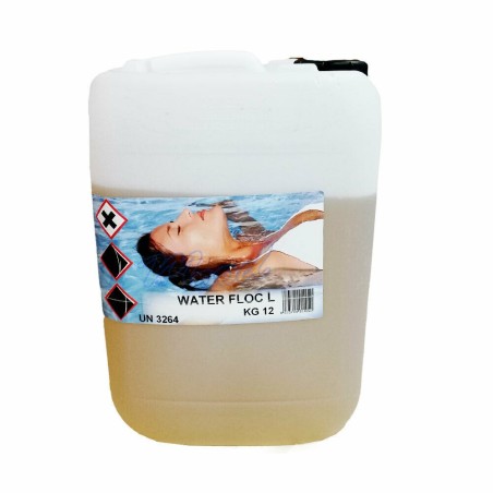 Water Floc 12 kg - Flocculante Liquido Schiarente Riduzione delle Impurità nell'Acqua della Piscina