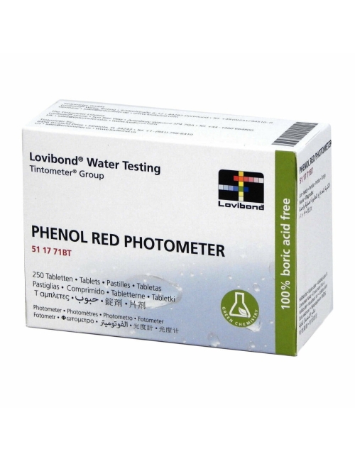Lovibond Water Testing Phenol Red Photometer 250 cpr Reagente Phenol valore pH