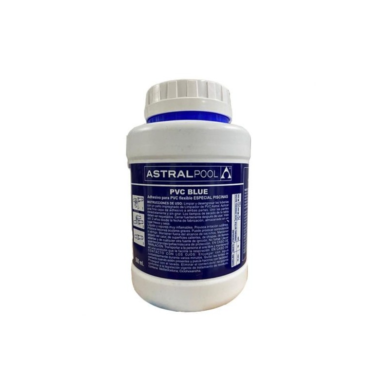 Astralpool Colla blu 500 ml - Colla per raccordi e tubazioni in PVC,  pennello incluso