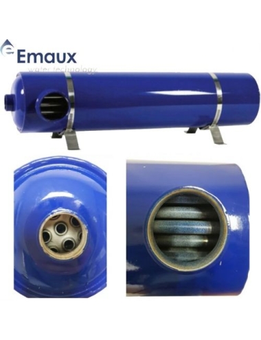 WaterLine Emaux EX60 Acciaio Inox - Scambiatore di Calore 48x16 cm, portata max 15 m³/h